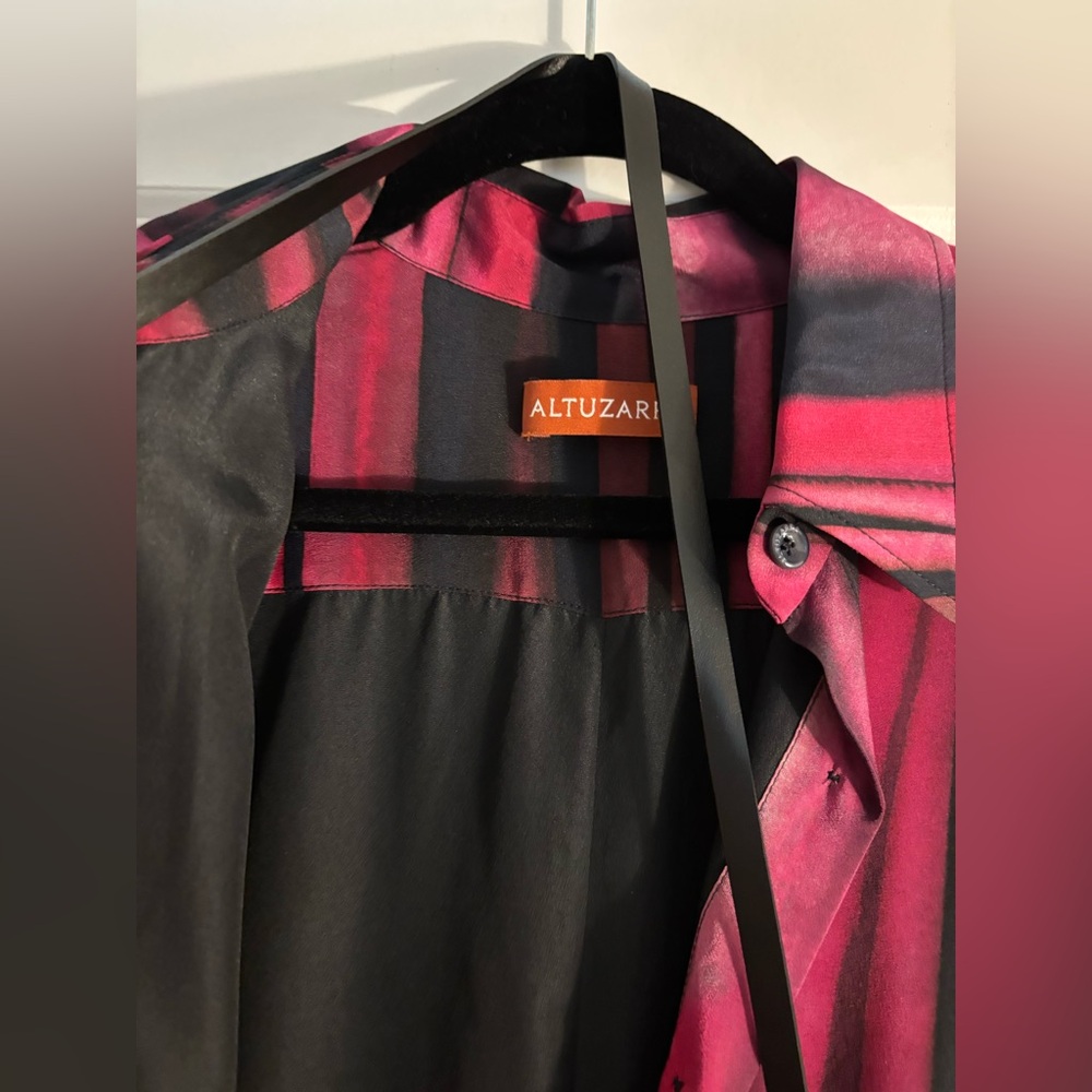 Altuzarra Judina Striped Silk Midi Shirt Dress - Picture 11 of 14